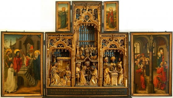 Retabel van de Geboorte, Brussel, 1470-1530, olieverf op paneel, OCMW Brussel.