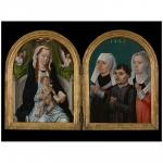 Madonna met drie schenkers - Meester van de (Brugse) Legende van de H. Ursula - 1486