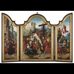 Kruisdraging, kruisafneming en verrijzenis - Anonieme meester - 1520