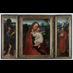 Madonna with John the Baptist and Saint Jerome - Adriaen Isenbrant - 1485 - 1551