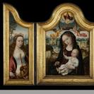 Maria met Kind, Catharina en Barbara - Meester van de Legende van de heilige Magdalena - 1500