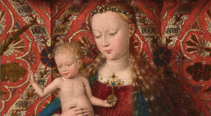Detail Madonna van Jan Vos, Jan Van Eyck