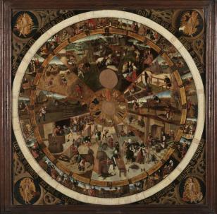 Uur- en kalenderwijzerplaat - Onbekend - 1500