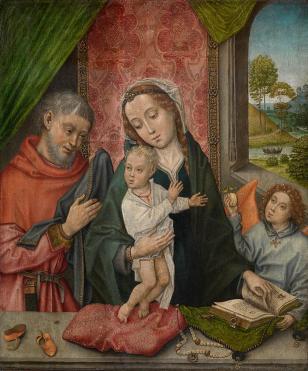 The Holy Family with an Angel - Bruges Master of 1499 (School of)