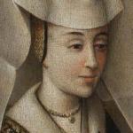 Petrus Christus, Isabella of Portugal with  Saint Elisabeth (detail)