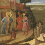 Saint Ambrose refuses Emperor Theodosius Admission to the Church - Angelico (fra)