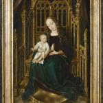 Maria met Kind, tronend - Meester van de Legende van de heilige Magdalena - 1490 - 1500
