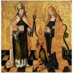 Saint Livinus and Saint Margaret of Antioch - Ghent, Middle of the 15th Century Anonymous Master - 1450