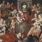 De familie van de heilige Anna - Maerten de Vos - 1585