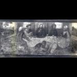 De vermenigvuldiging van broden en vissen (voorzijde) / Christus in het huis van Simon de Farizeeër (rugzijde) - Jan Van den Berghe - 1500 - 1524