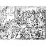 De bestraffing van Ananias en Saffira - naar Maarten van Heemskerck - 1550 - 1599