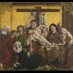 Triptiek met de kruisafneming en schenkersportretten van Willem Edelheere en Aleidis Cappuyns - Onbekend - 1443