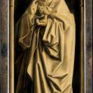 The Adoration of the Lamb (John the Evangelist, grisaille) - Jan van Eyck - 1432