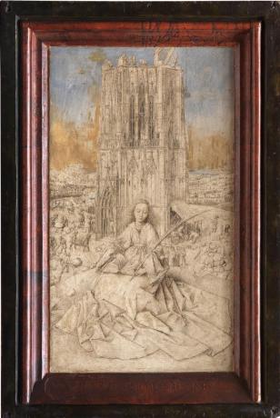 Jan van Eyck, Heilige Barbara van Nicomedië, KMSKA, Antwerpen.