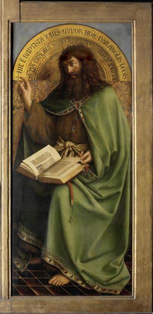 De Aanbidding van het Lam Gods (Johannes de Doper) - Jan van Eyck - 1432