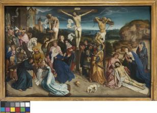 Kruisdraging, kruisiging en bewening - Brugse Meester van de Passietaferelen - 1510 - 1520