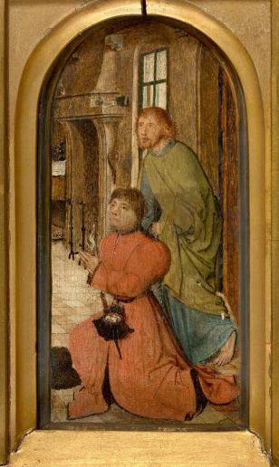 Donor and his Patron, Saint Simon Zelotes - Anonymous Master, Southern Low Countries, 3d quarter of the 15th Century 
