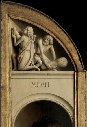 De Aanbidding van het Lam Gods (Het offer van Kaïn en Abel) - Jan van Eyck - 1432