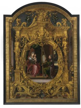 Saint Luke painting the Madonna - Lancelot Blondeel - 1545