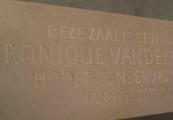 Memorial plaque Veronique Vandekerchove